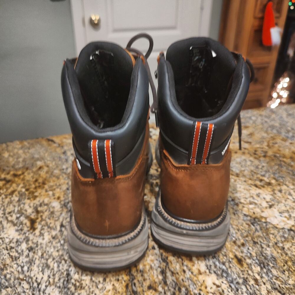 Wolverine Brown Leather Work Boots Size 10M Stock No. W241023 - Picture 10 of 14